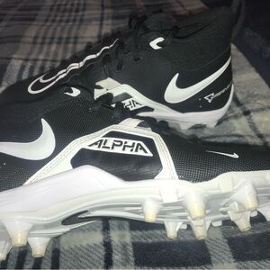Nike Alpha Black and White football Cleats 8.5